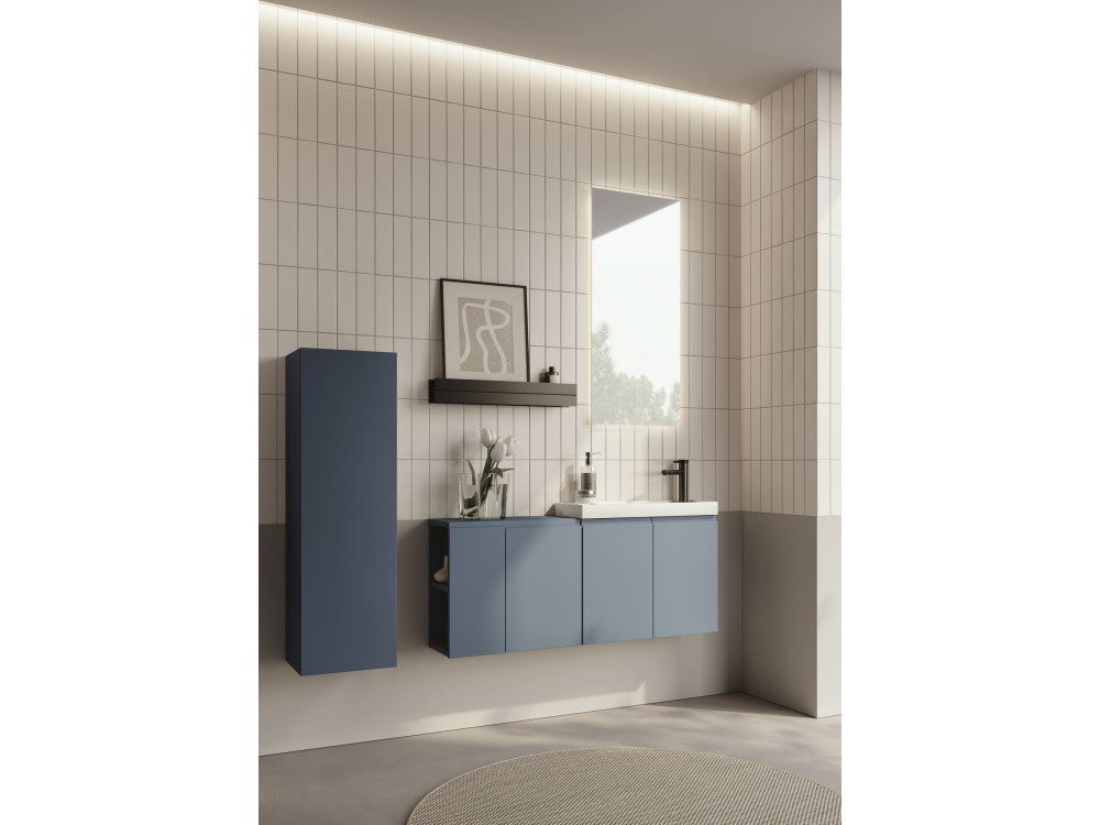 Mobile lavabo "Ferla 110" - 110 x 22 x 45 cm - Blu petrolio