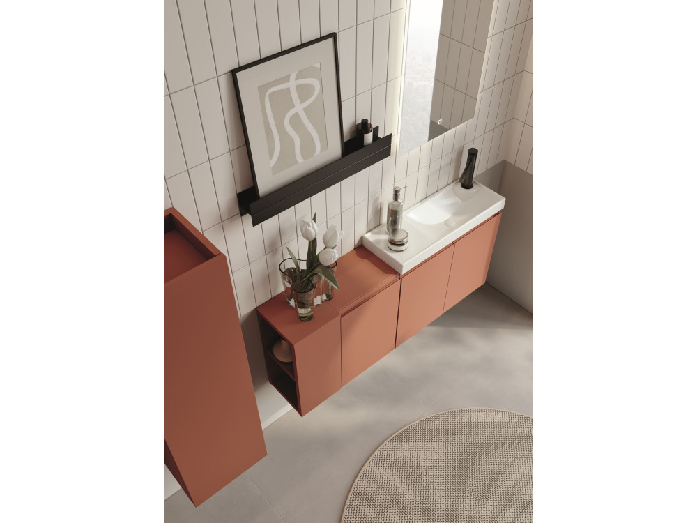 Mobile lavabo "Ferla 110" - 110 x 22 x 45 cm - Cinnamon opaco