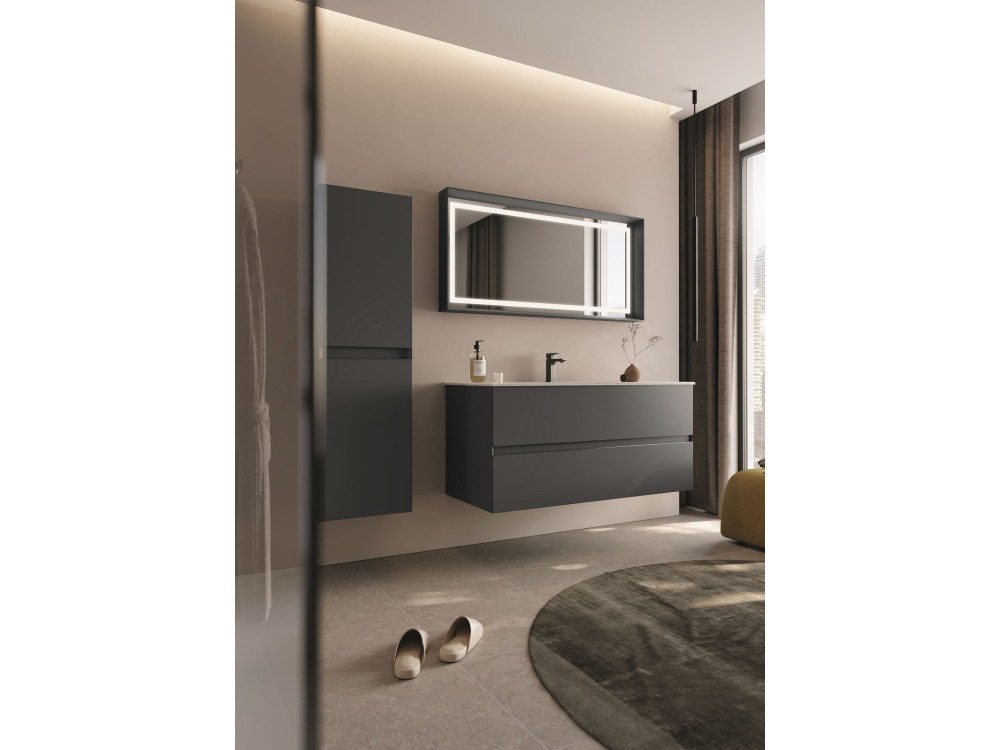 Mobile da bagno "Nest 40 v2" - 40 x 32 x 138 cm - Antracite opaco
