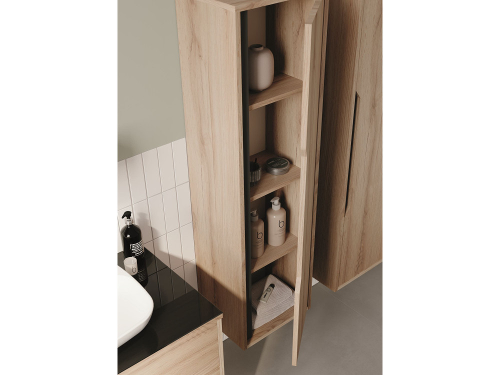 Mobile da bagno "Galia 40" - 40 x 30 x 138 cm - Rovere