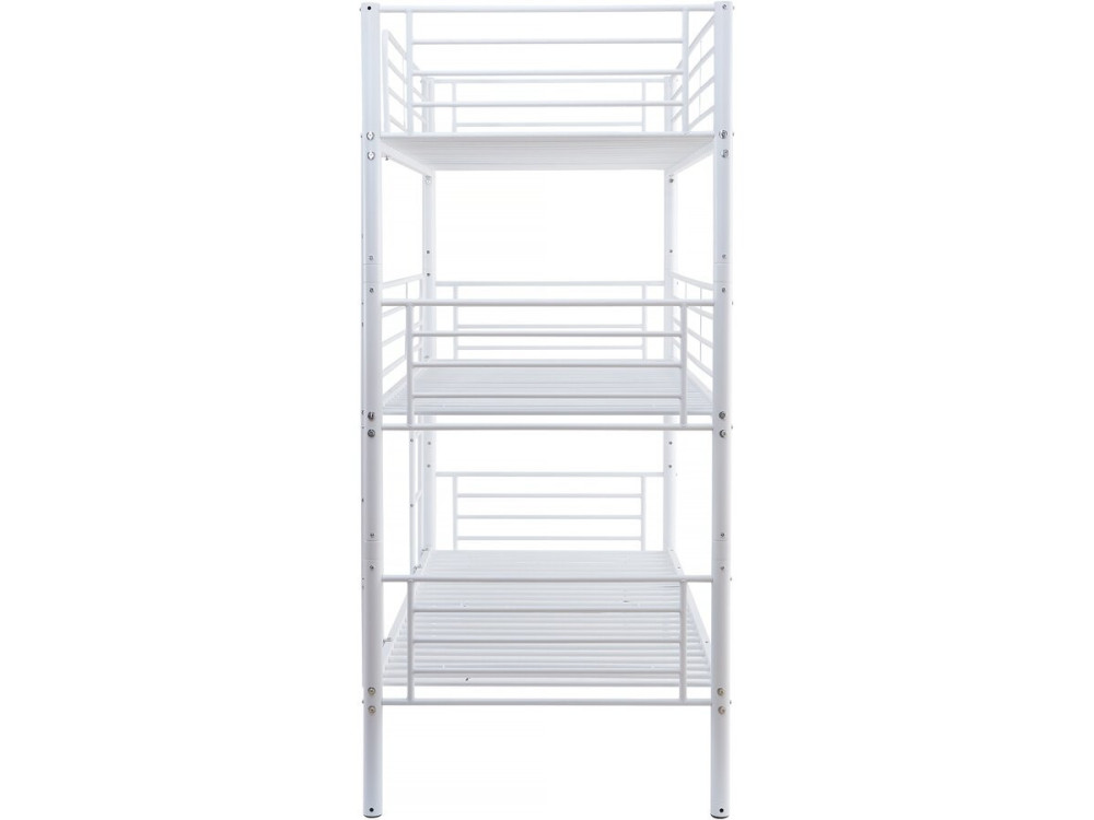Letto a castello triplo in metallo "Havin" - 90 x 190 cm - Bianco