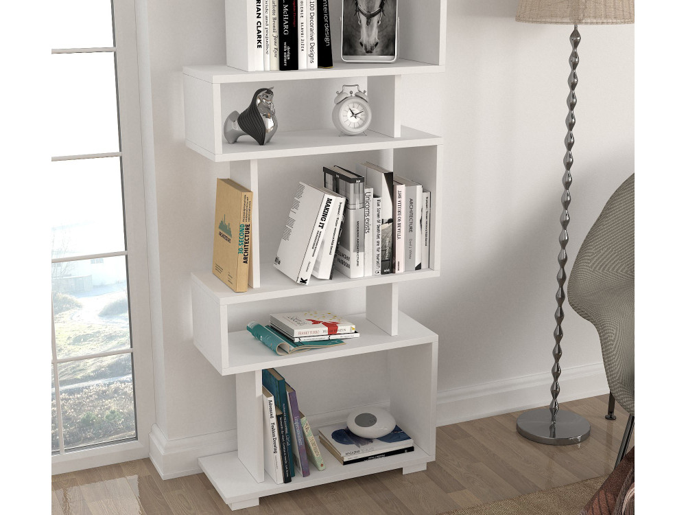 Libreria in legno "Blok" - 60 x 19 x 165 cm - Bianco