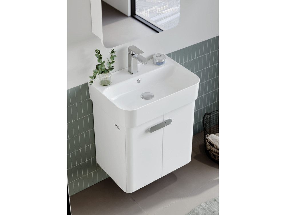 Mobile lavabo "Orbit 55" - 55 x 38 x 62 cm - Bianco