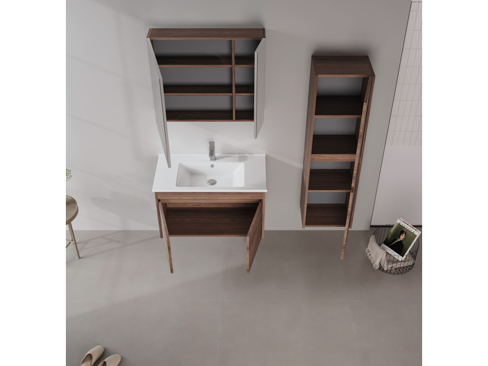 Mobile lavabo "Side 85 v2" - 85 x 45 x 52 cm - Noce scuro
