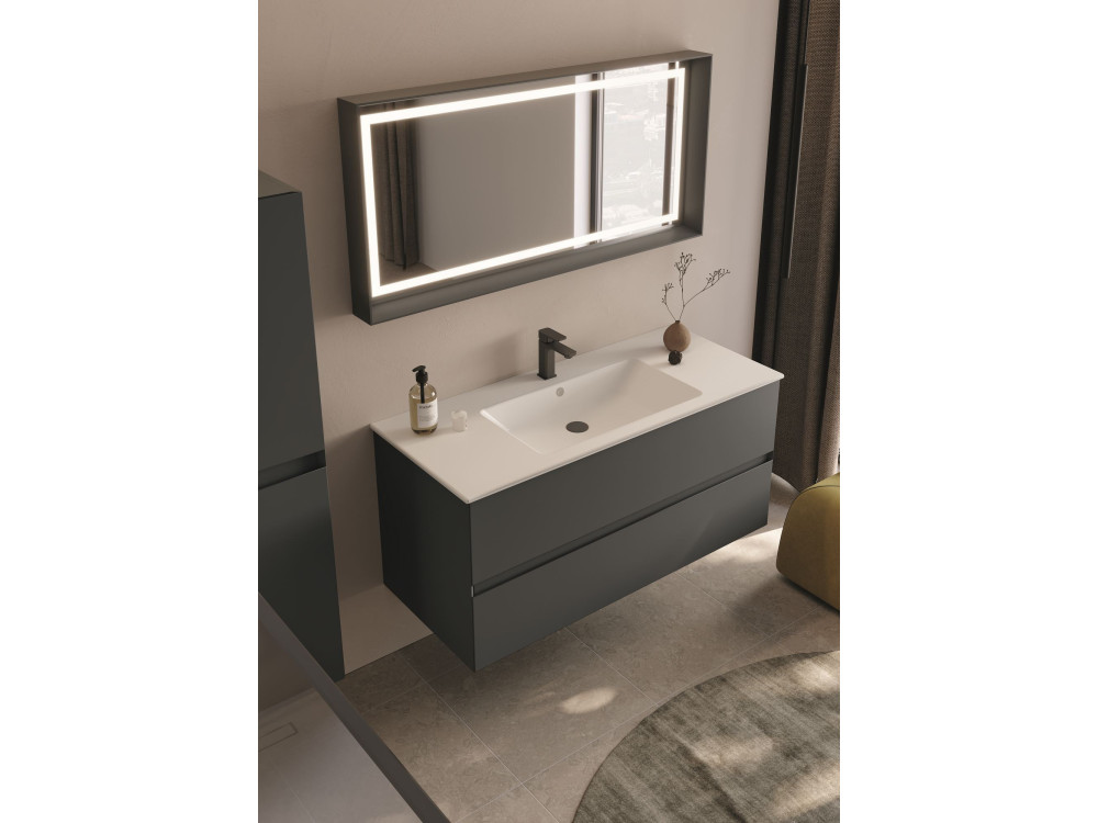 Mobile lavabo "Nest 121 v2" - 121 x 51 x 55 cm - Antracite opaco