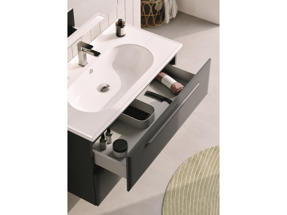 Mobile lavabo "Nuvola 100 v2" - 100 x 50 x 62 cm - Antracite