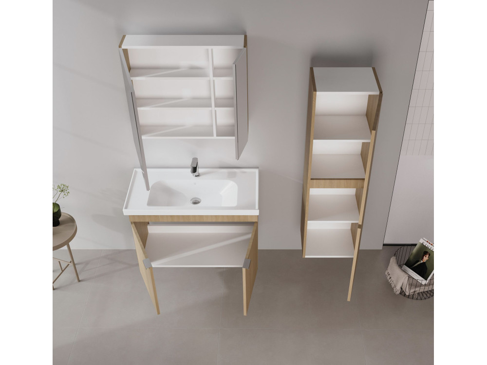 Mobile lavabo "Desna 90" - 90 x 45 x 58 cm - Rovere Sonomo