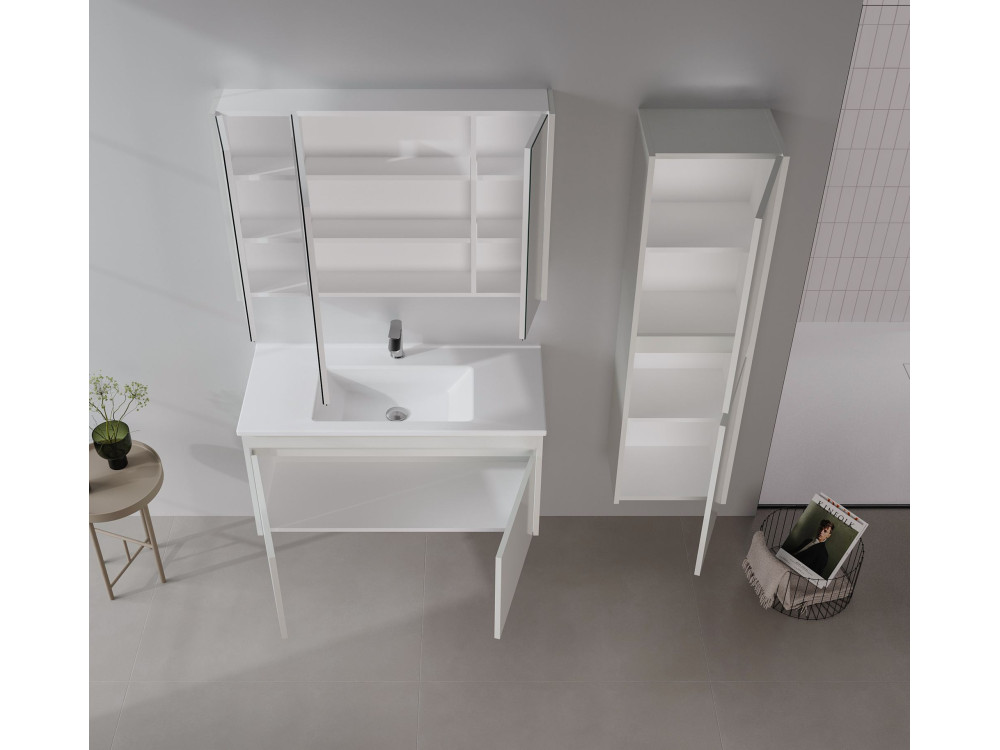 Mobile lavabo "Arno 100" - 100 x 45 x 52 cm - Cashmere