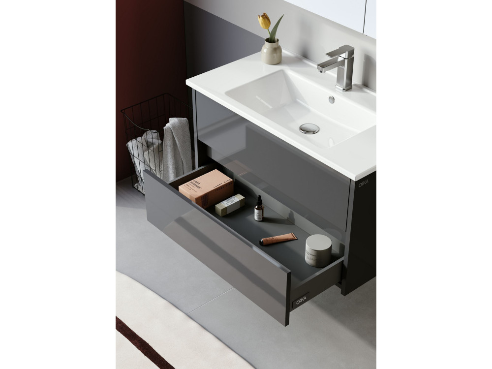Mobile lavabo "Arno 85" - 85 x 45 x 52 cm - Antracite