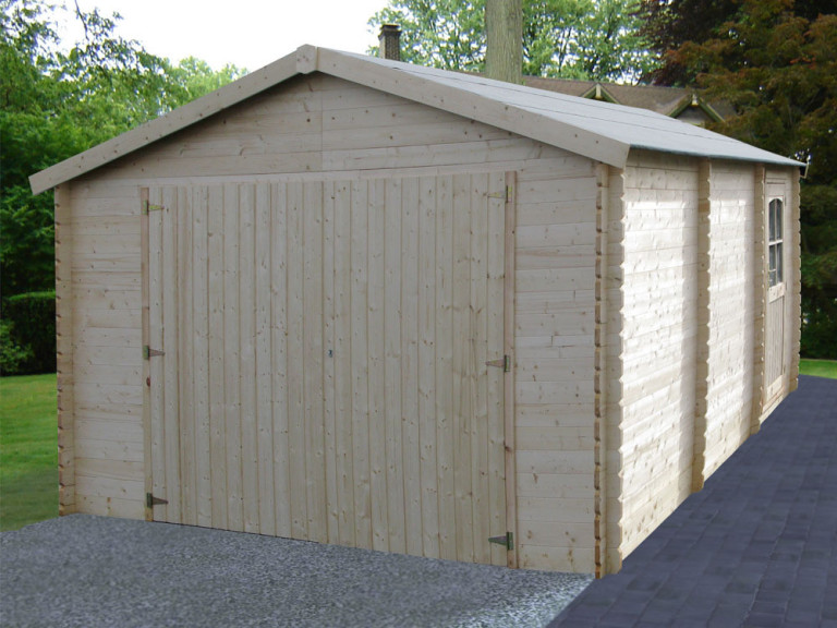 Garage in legno - Garodeal - 20 m² - 5,19 x 3,86 x 2,66 m - 34 mm
