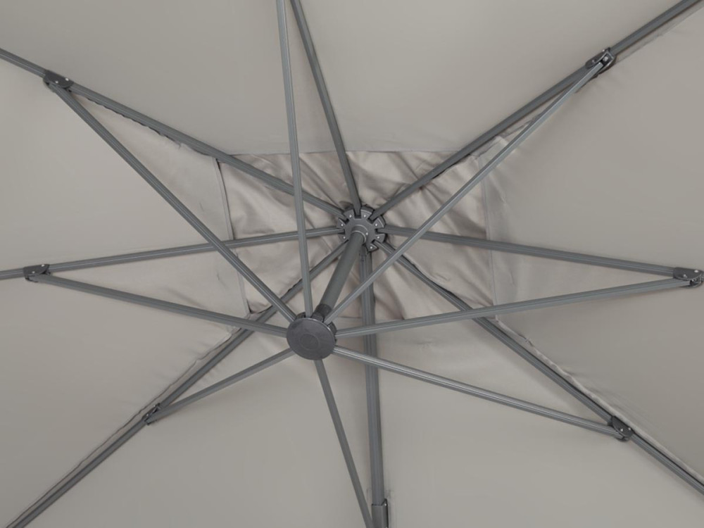Ombrellone decentrato in alluminio SUN 4 - Rettangolare - 3 x 4 m - Grigio
