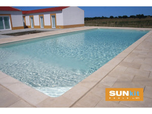 Piscina interrata rettangolare in acciaio "Sunkit" - 5,00 x 2,50 x 1,40 m + Scala interna ad angolo