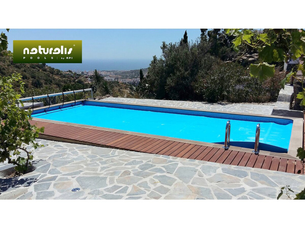 Kit piscina in cemento effetto legno "Naturalis" - 6,09 x 3,24 x 1,40 m
