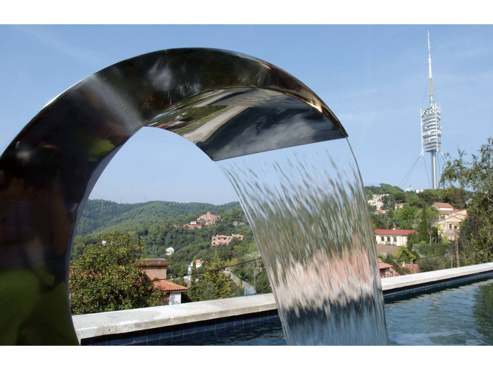 Piscina a cascata "Mini Bali" - 39 x 38 x 59 cm - Acciaio inox