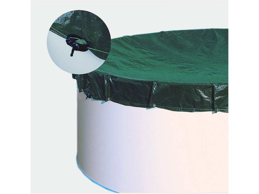 Copertura invernale per piscine rotonde - Ø 4,50 m - Verde