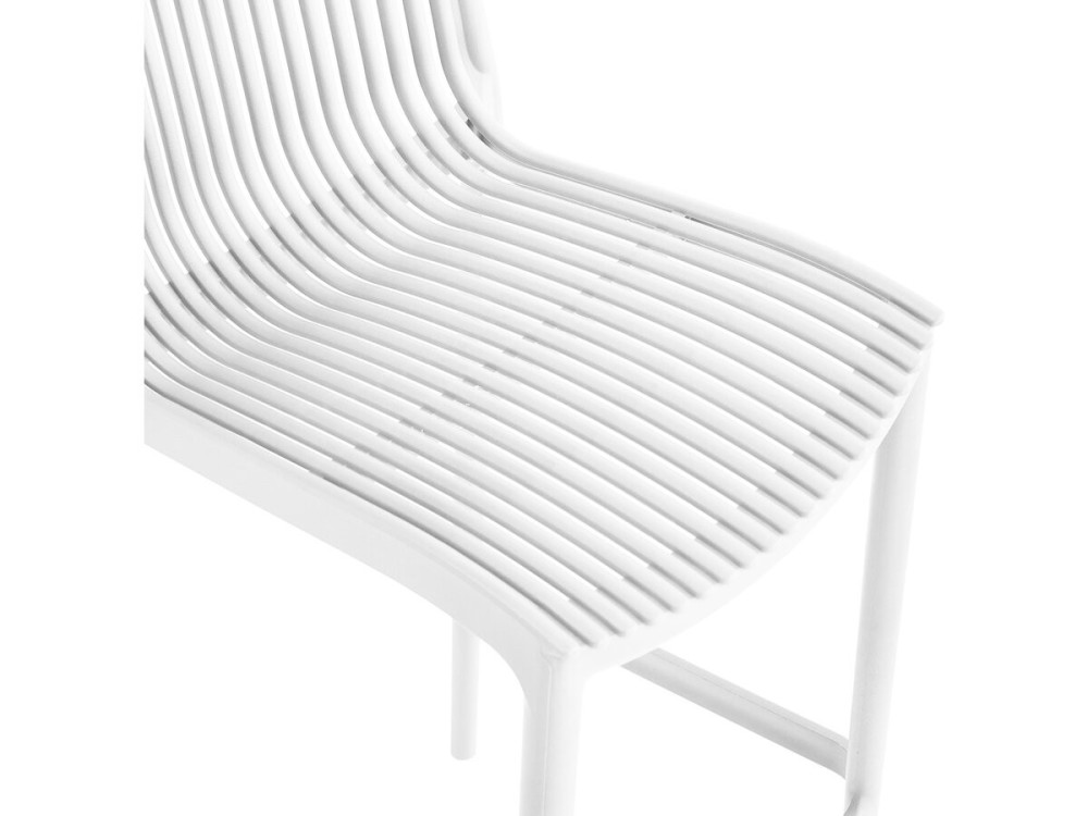 Set di 2 seggioloni impilabili in plastica "Néora" - Bianco