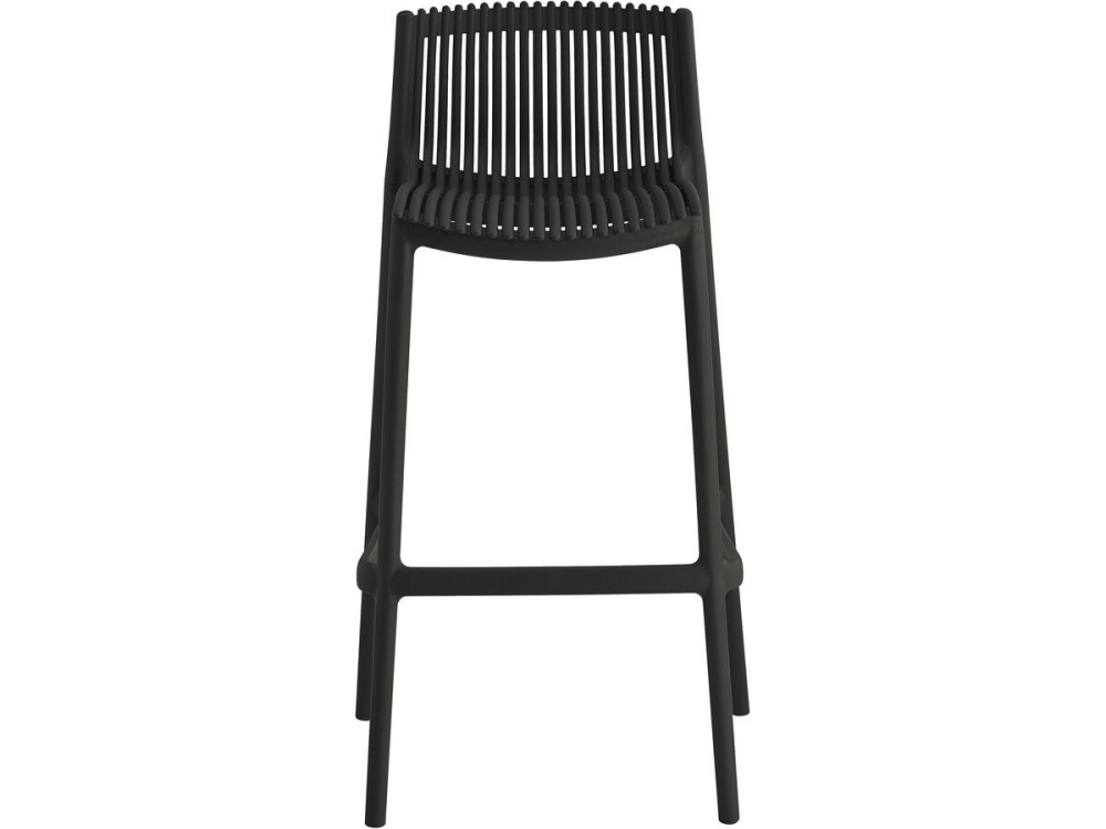 Set di 2 seggioloni impilabili in plastica "Néora" - Nero