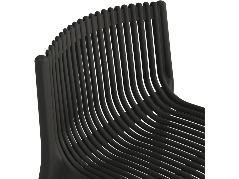 Set di 2 seggioloni impilabili in plastica "Néora" - Nero