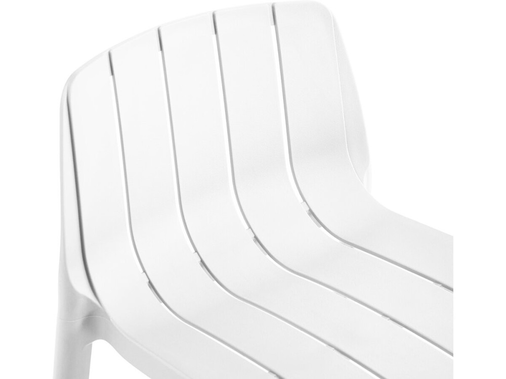 Set di 2 seggioloni da giardino impilabili "Vaena" - Bianco