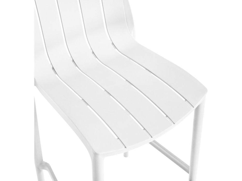 Set di 2 seggioloni da giardino impilabili "Vaena" - Bianco