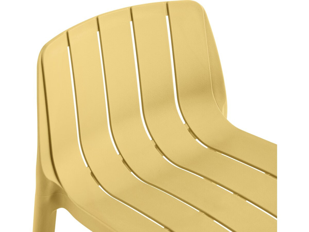 Set di 2 seggioloni da giardino impilabili "Vaena" - Giallo