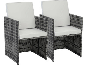 Set di 2 poltrone Chicago - "Florida" - Grigio
