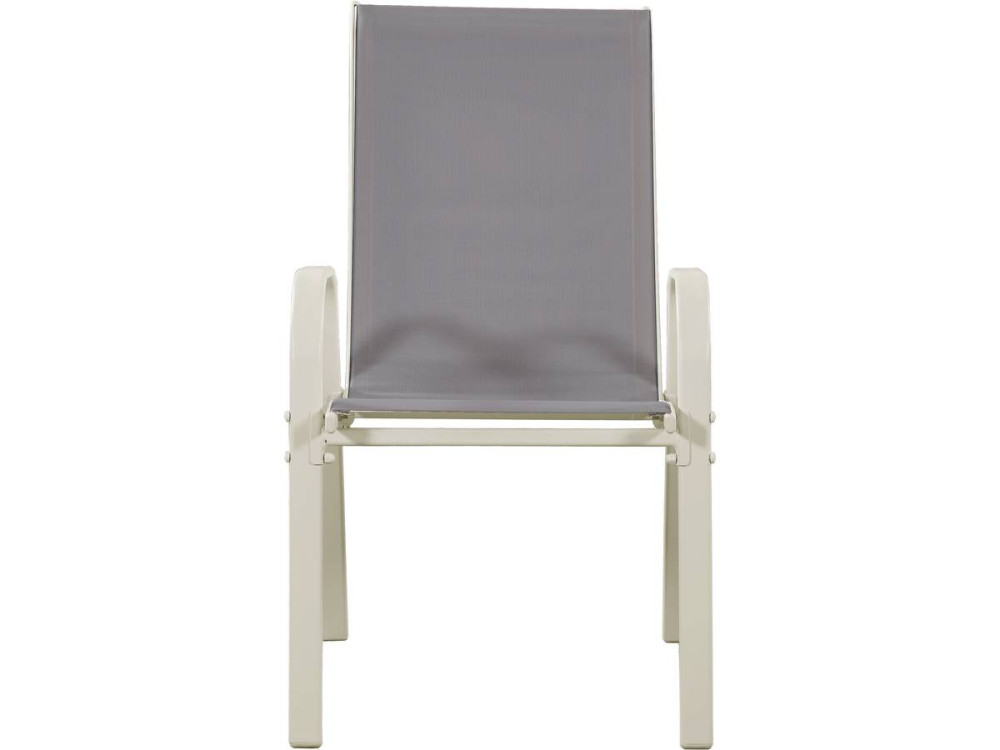 Sedia da giardino textilene "Cordoba" -Phoenix-Grigio chiaro -Set di 4