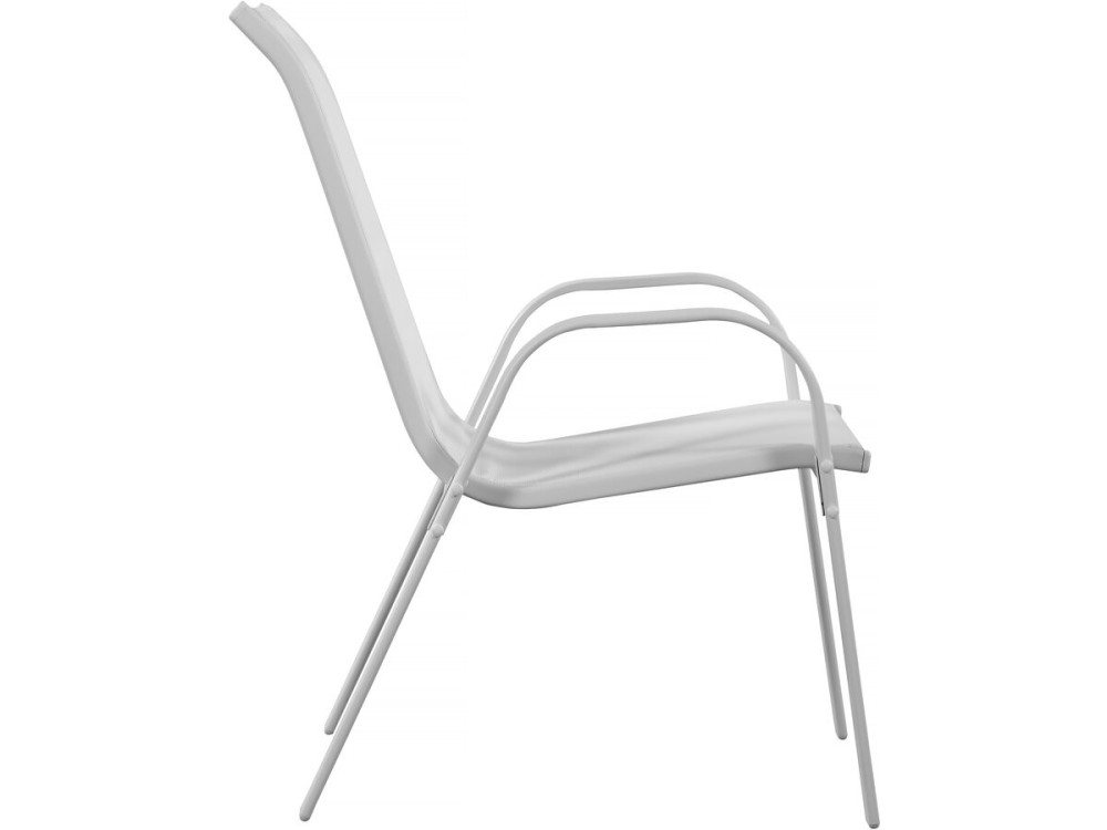 Sedia da giardino textilene "Cordoba" -Phoenix- Grigio chiaro-Set di 2