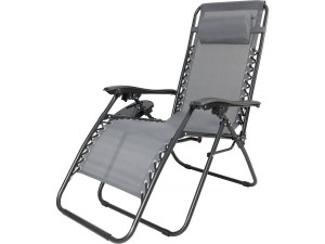 Sedia da giardino rilassante Sintra Zero Gravity - Grigio