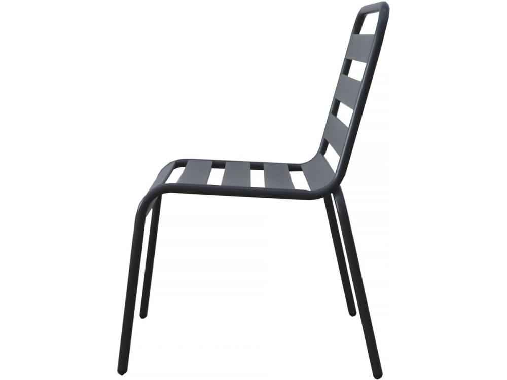 Set di 2 sedie da giardino impilabili in metallo "Bilbao" - Grigio
