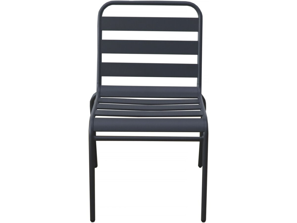 Set di 2 sedie da giardino impilabili in metallo "Bilbao" - Grigio