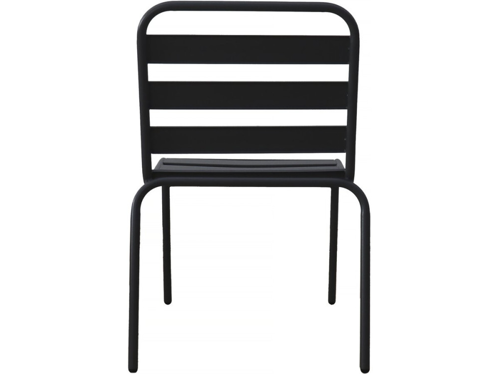 Set di 2 sedie da giardino impilabili in metallo "Bilbao" - Grigio