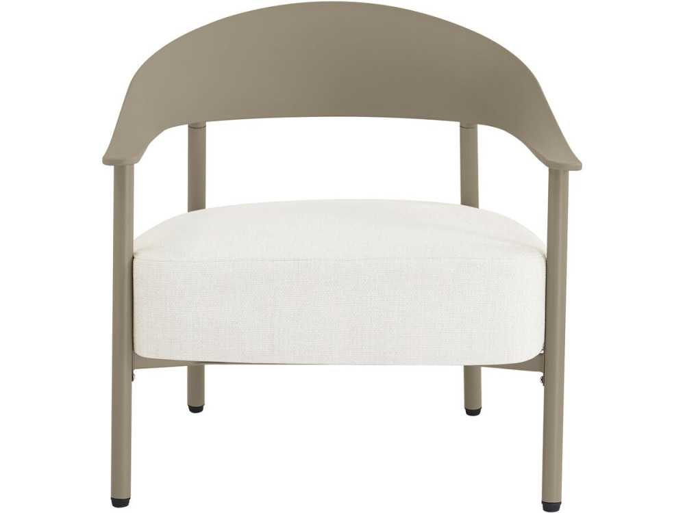 Set di 2 poltrone da giardino "Céora" in plastica e metallo - Taupe