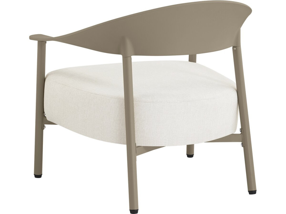 Set di 2 poltrone da giardino "Céora" in plastica e metallo - Taupe