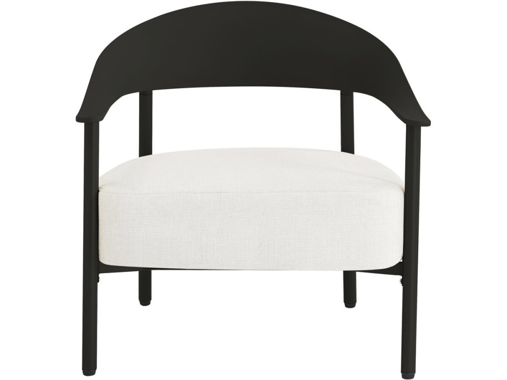 Set di 2 poltrone da giardino "Céora" in plastica e metallo - Nero
