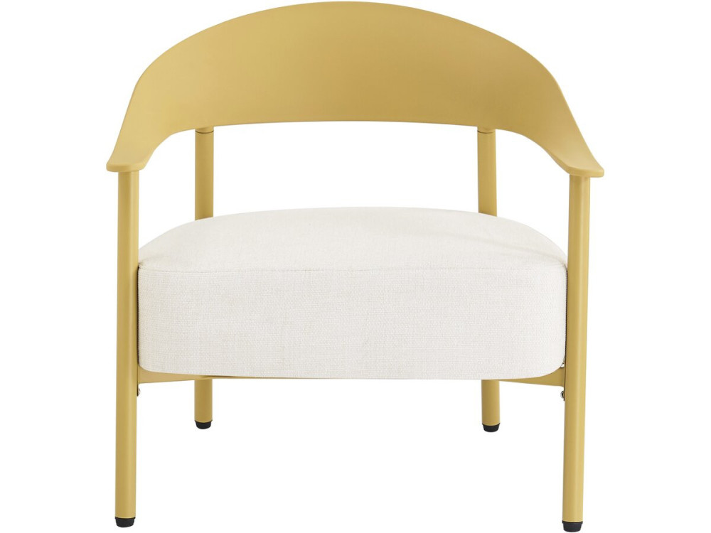 Set di 2 poltrone da giardino "Céora" in plastica e metallo - Giallo