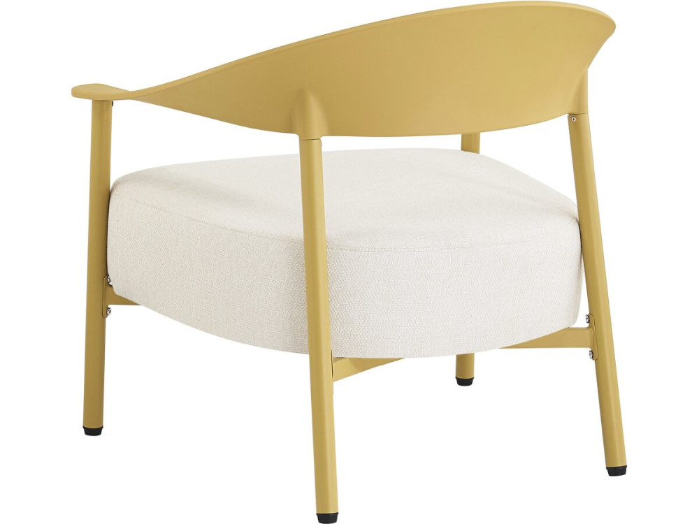 Set di 2 poltrone da giardino "Céora" in plastica e metallo - Giallo