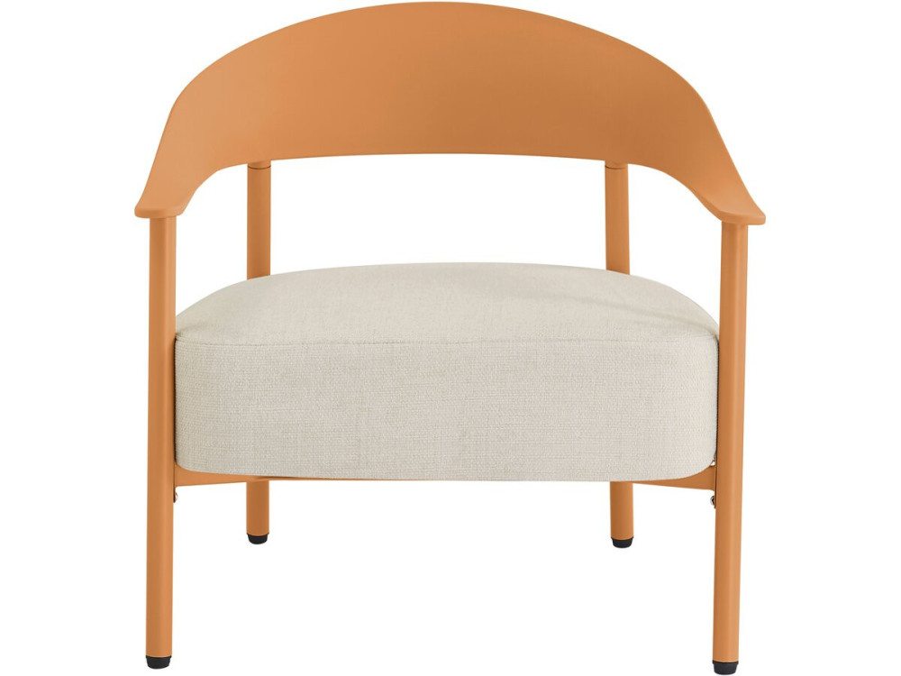 Set di 2 poltrone da giardino "Céora" in plastica e metallo - Arancione