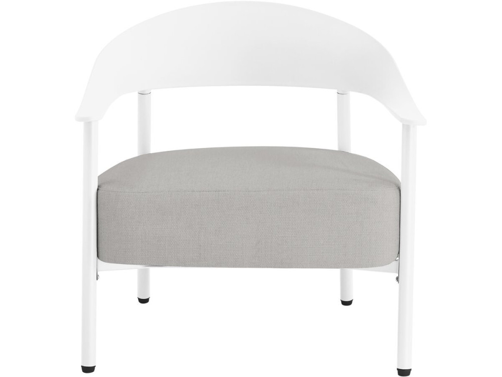 Set di 2 poltrone da giardino "Céora" in plastica e metallo - Bianco