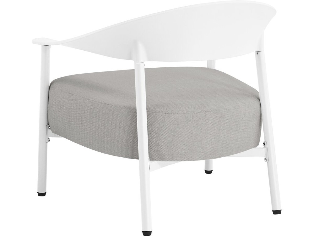 Set di 2 poltrone da giardino "Céora" in plastica e metallo - Bianco