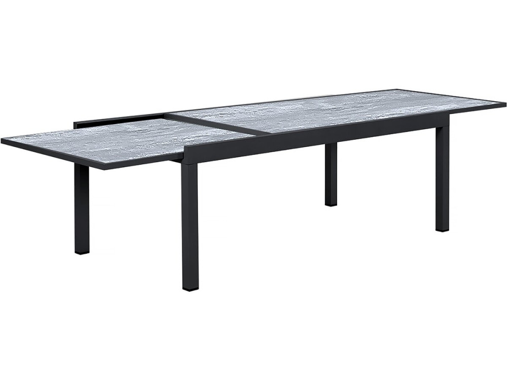 Tavolo da giardino allungabile in alluminio "Lagos" - 200/320 x 105 x 76 cm - Grigio