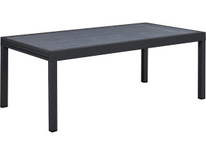 Tavolo da giardino allungabile in alluminio "Lagos" - 200/320 x 105 x 76 cm - Nero