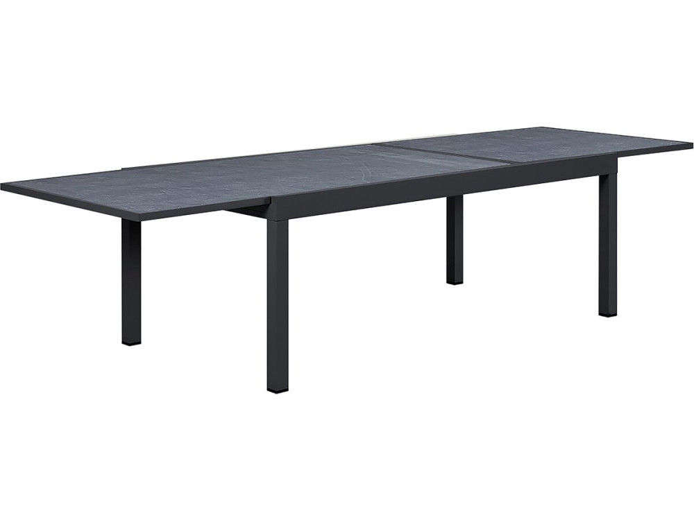 Tavolo da giardino allungabile in alluminio "Lagos" - 200/320 x 105 x 76 cm - Nero