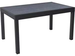 Tavolo da giardino allungabile in alluminio "Lagos" - 140/280 x 90 x 76 cm - Nero