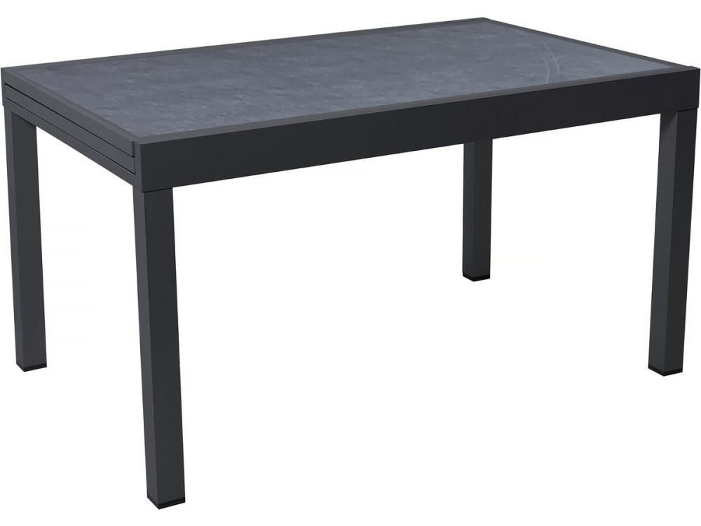 Tavolo da giardino allungabile in alluminio "Lagos" - 140/280 x 90 x 76 cm - Nero