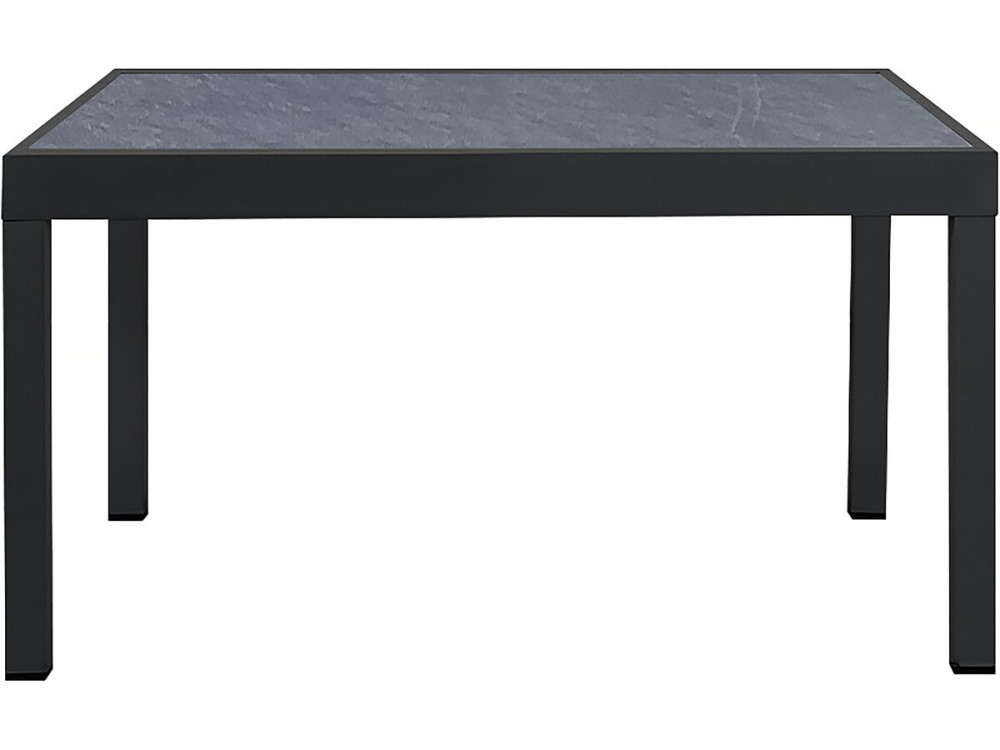 Tavolo da giardino allungabile in alluminio "Lagos" - 140/280 x 90 x 76 cm - Nero