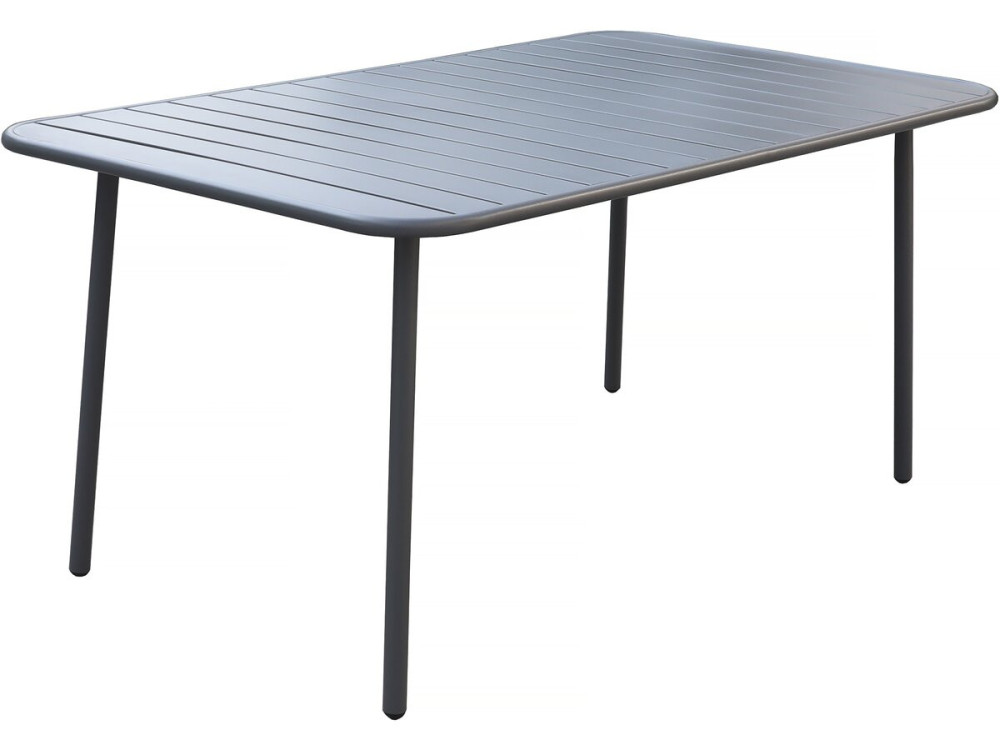 Tavolo da giardino in metallo "Bilbao" - 150 x 90 x 71 cm - Grigio
