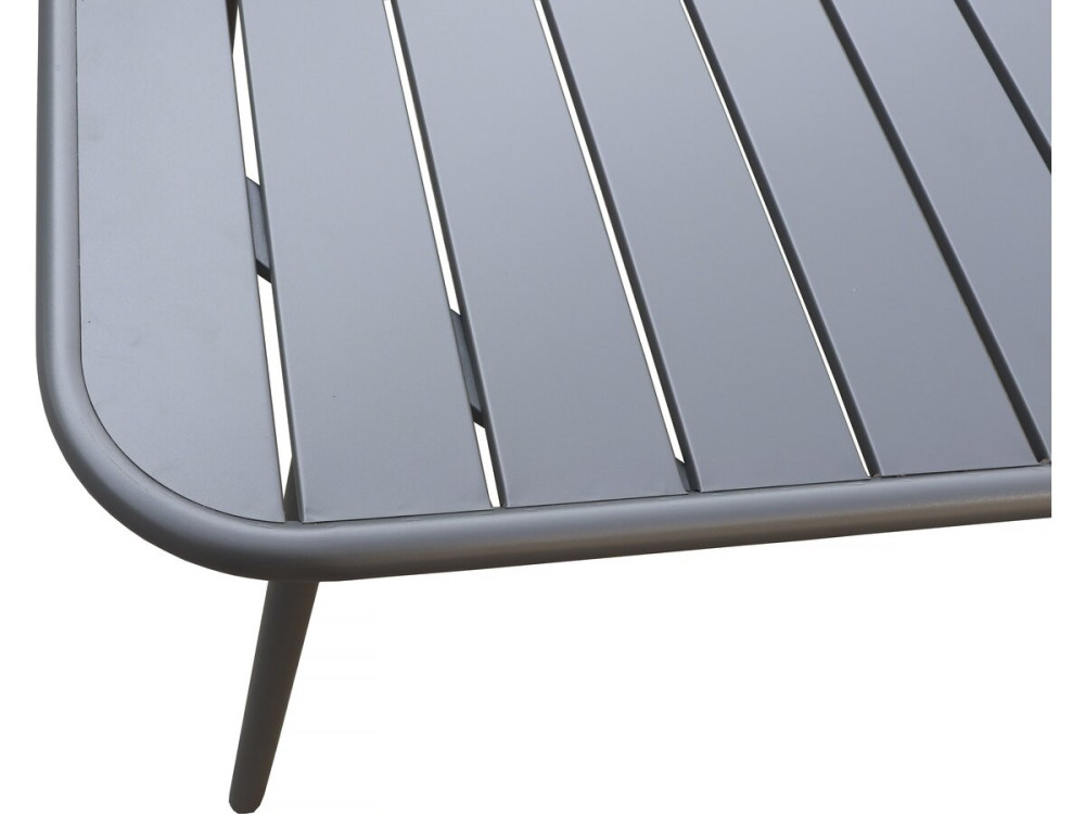 Tavolo da giardino in metallo "Bilbao" - 150 x 90 x 71 cm - Grigio