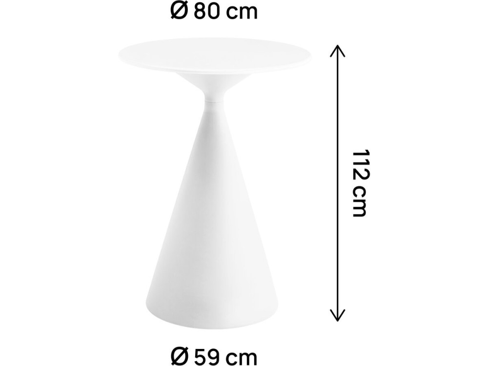 Tavolo bistrot da giardino ⌀80 cm "Néora" - Bianco