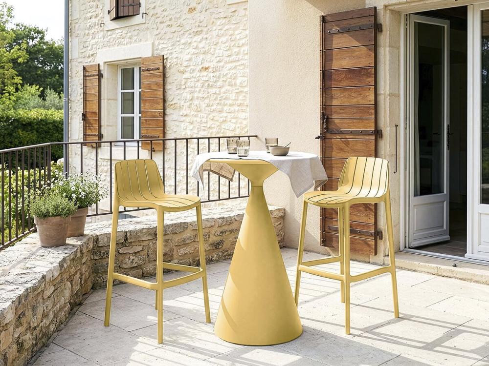 Tavolo bistrot da giardino ⌀80 cm "Néora" - Giallo